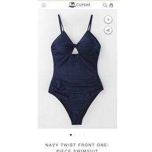 Navy One Piece Bathing Suit